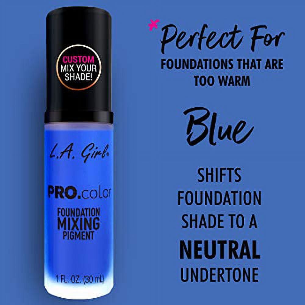 LA Girl Pro.Color Foundation Mixing Pigment, Blue GLM714 - 1 fl oz